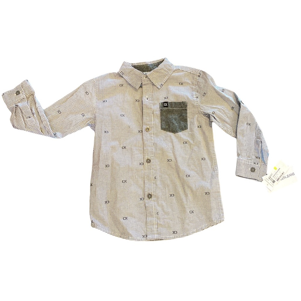 NWT Calvin Klein Boys Button Down Shirt 4T